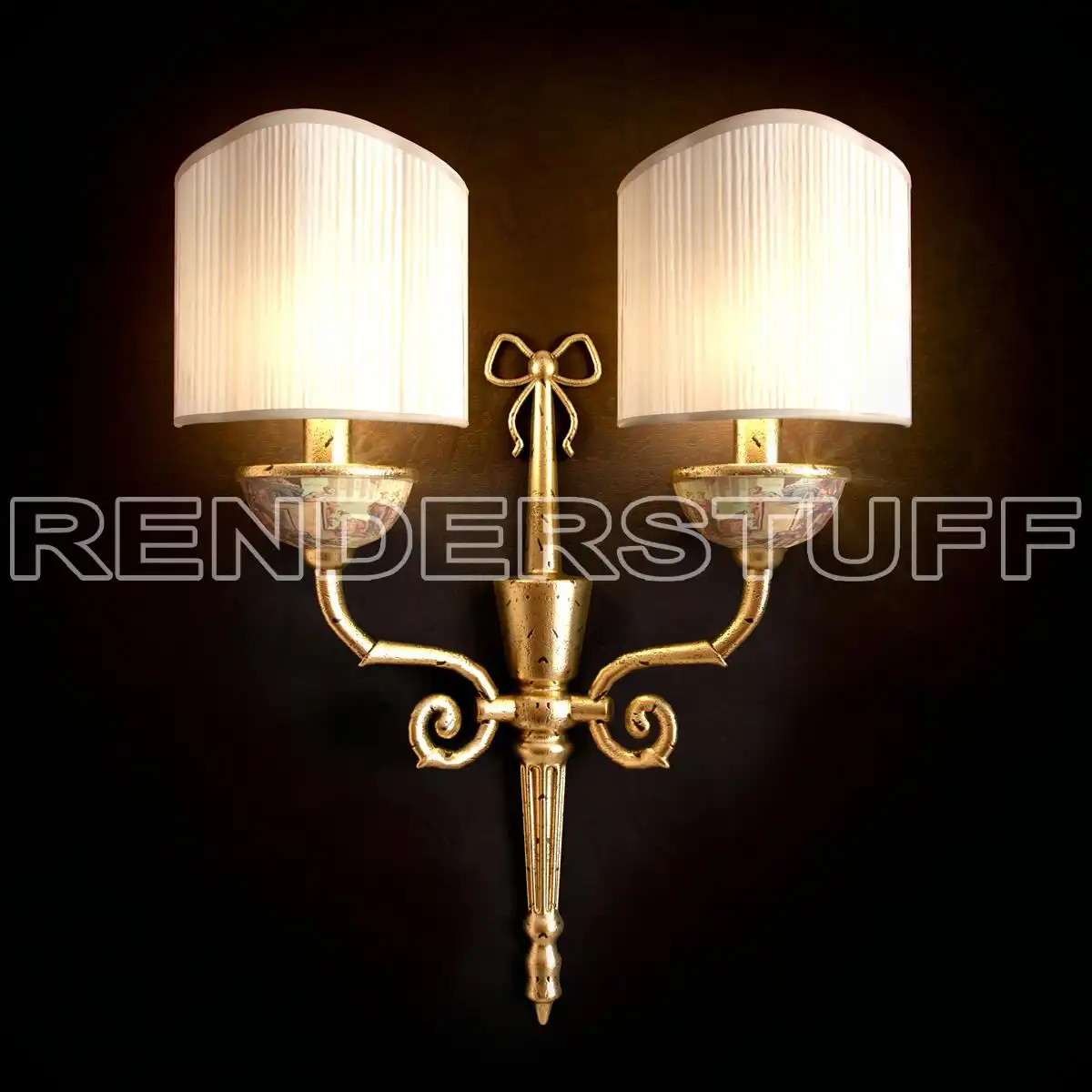 Sconce Wall With Bow Free 3D Model