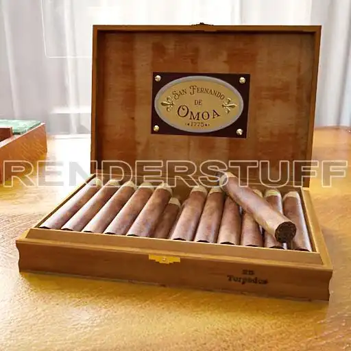 Light Wooden Cigars Humidor 3D Model