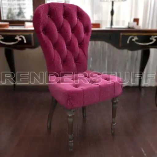 Classic Velvet Armchair 3D Model