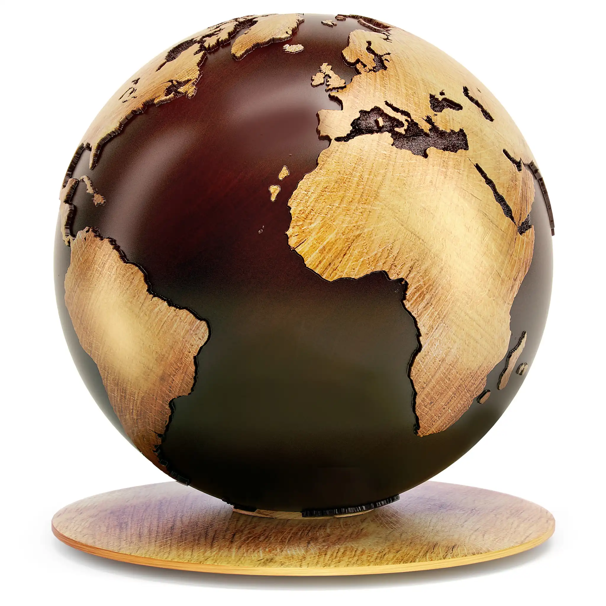 Classic Wooden Globe 3D Model
