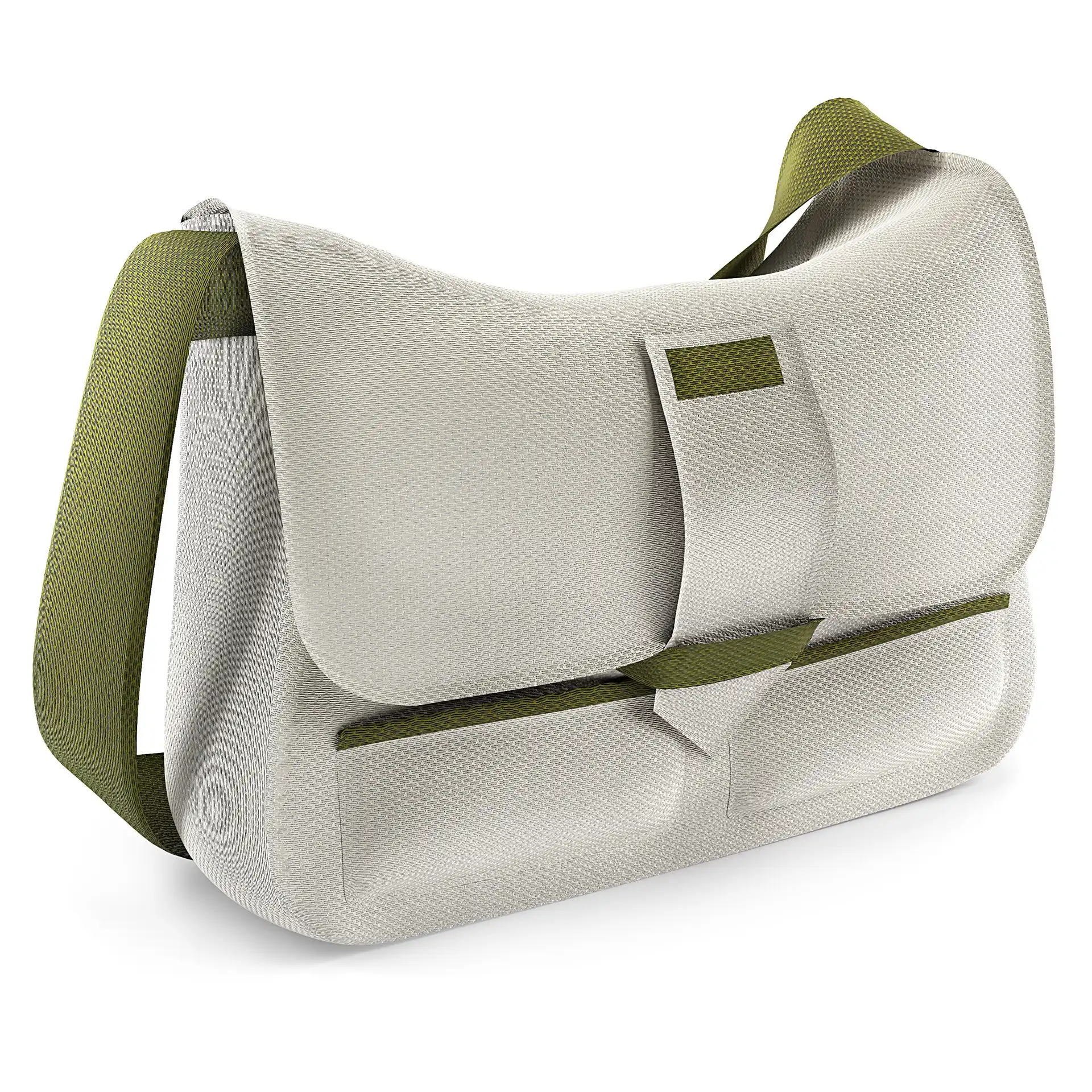 White Messenger Bag Free 3D Model