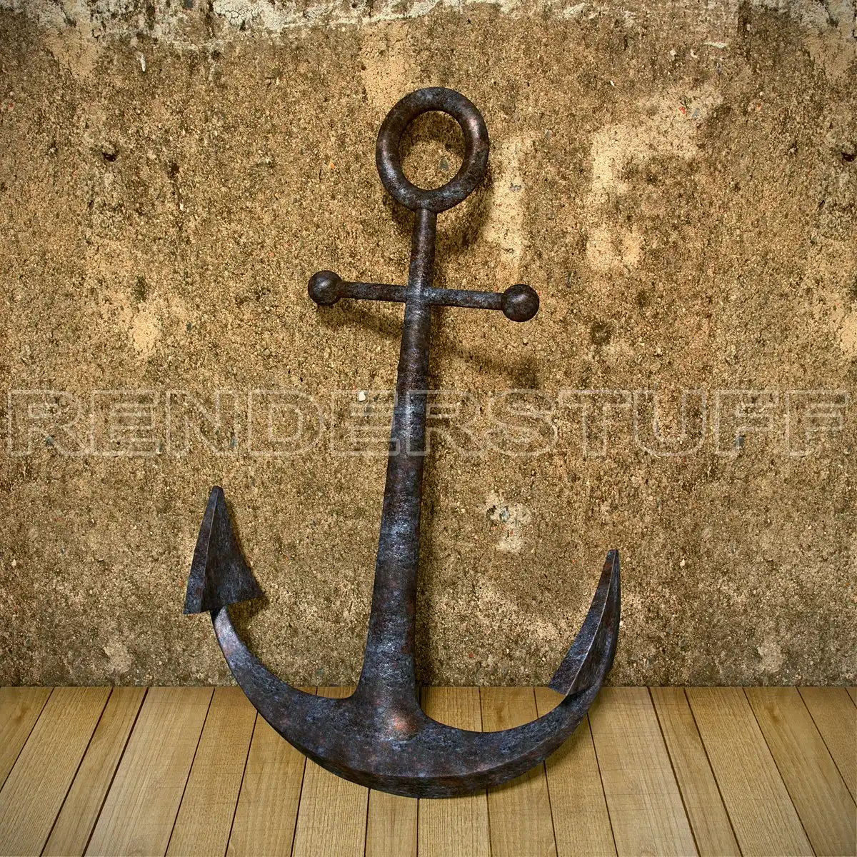 Large Ship Anchor Free 3D Model