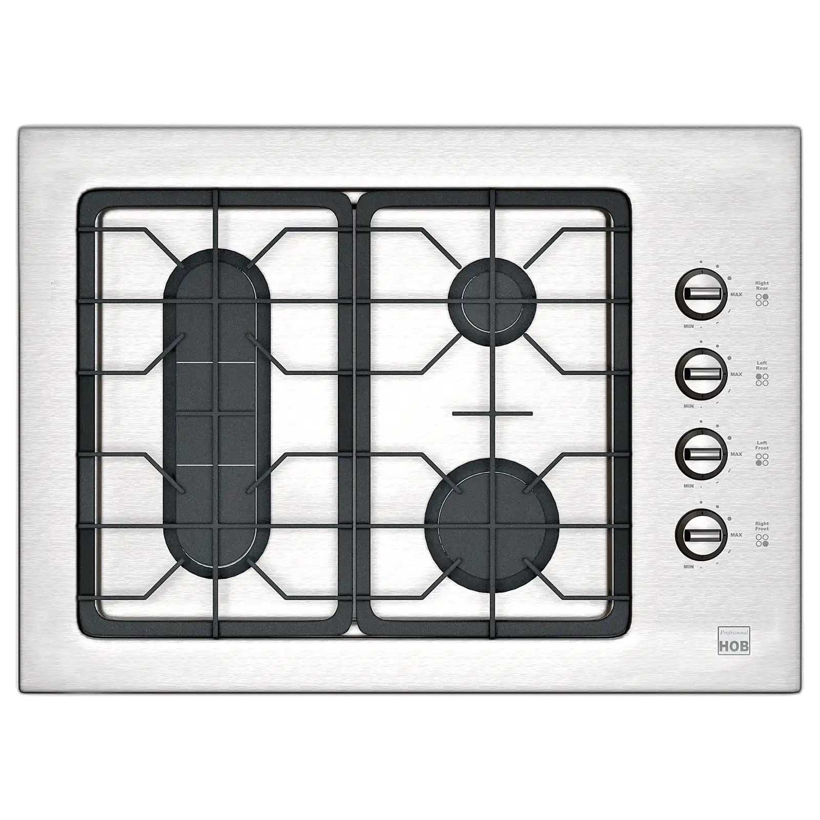 Cooker Gas Aluminum With Three Burners 3D Model