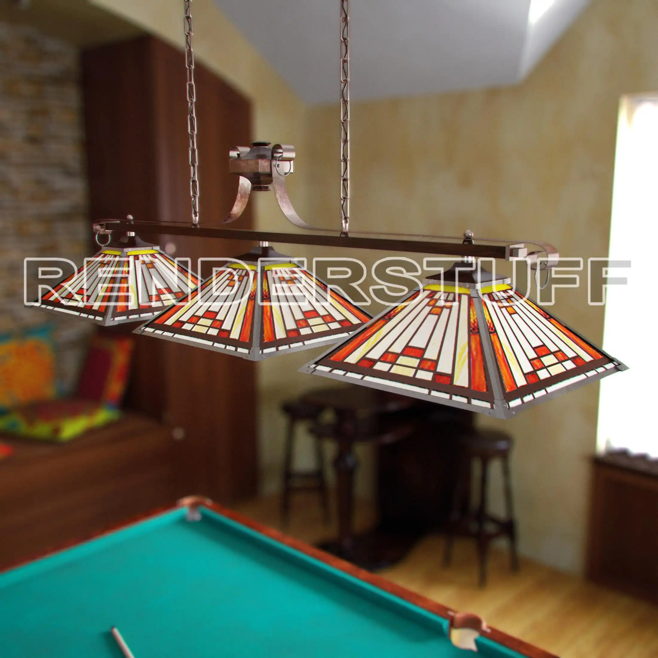 Lamp Pool Billiard Free 3D Model
