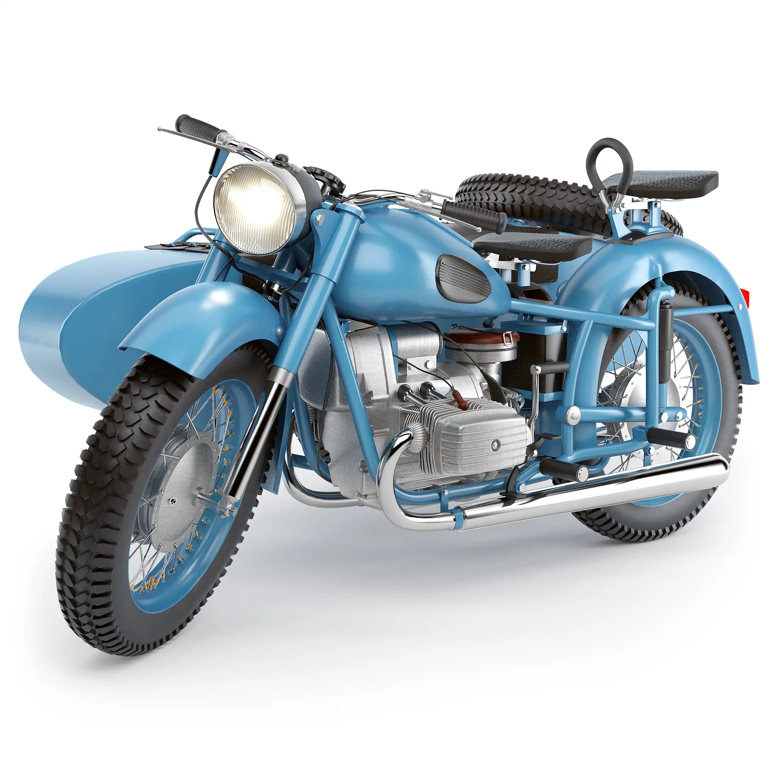 USSR Sidecar Dnepr K-650 Motorcycle 3D Model