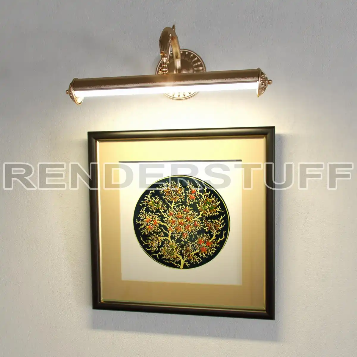 Picture Light With Frame Free 3D Model