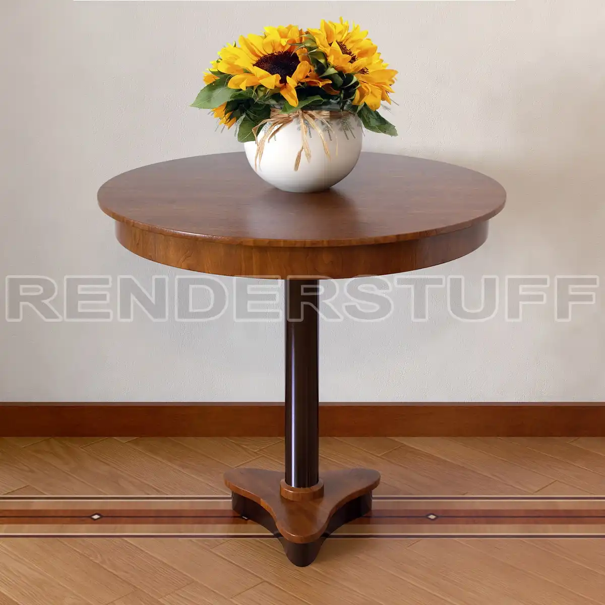 Table Hallway With One Leg Free 3D Model