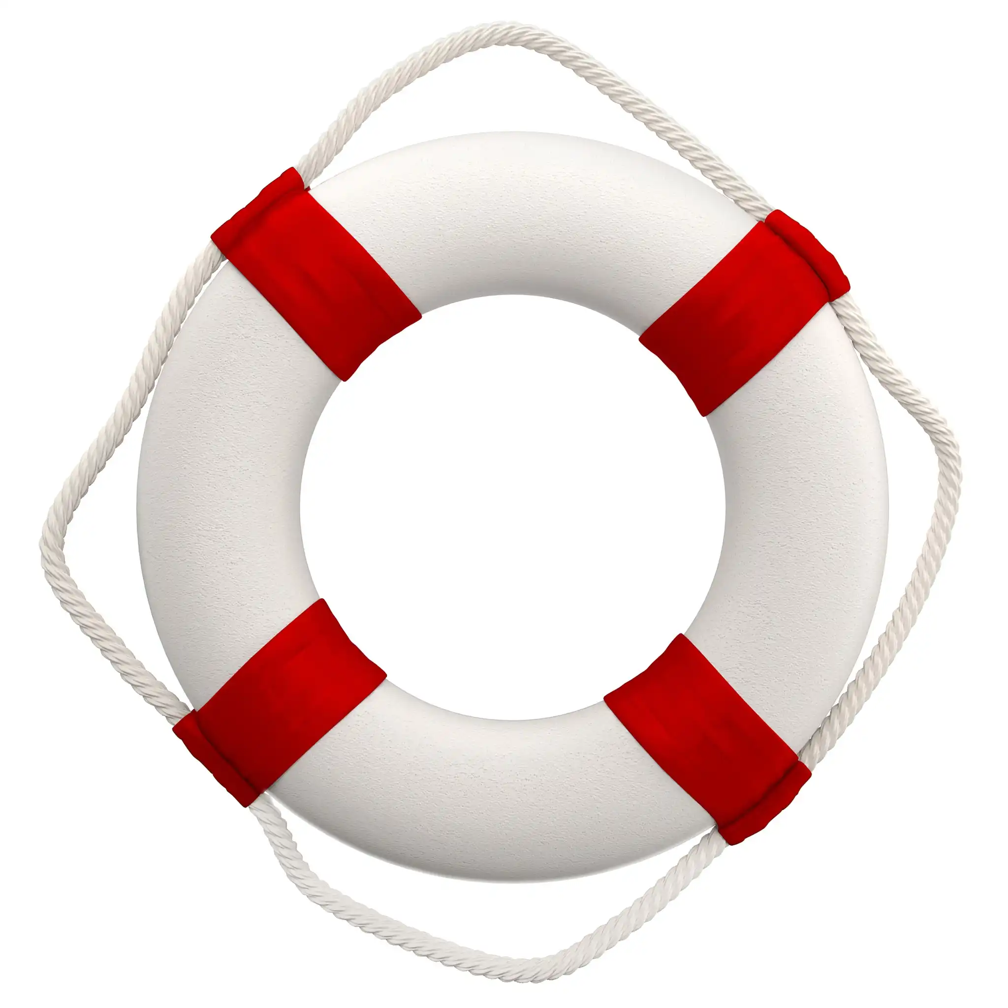 Decorative White Wall Ring Buoy 3D Model
