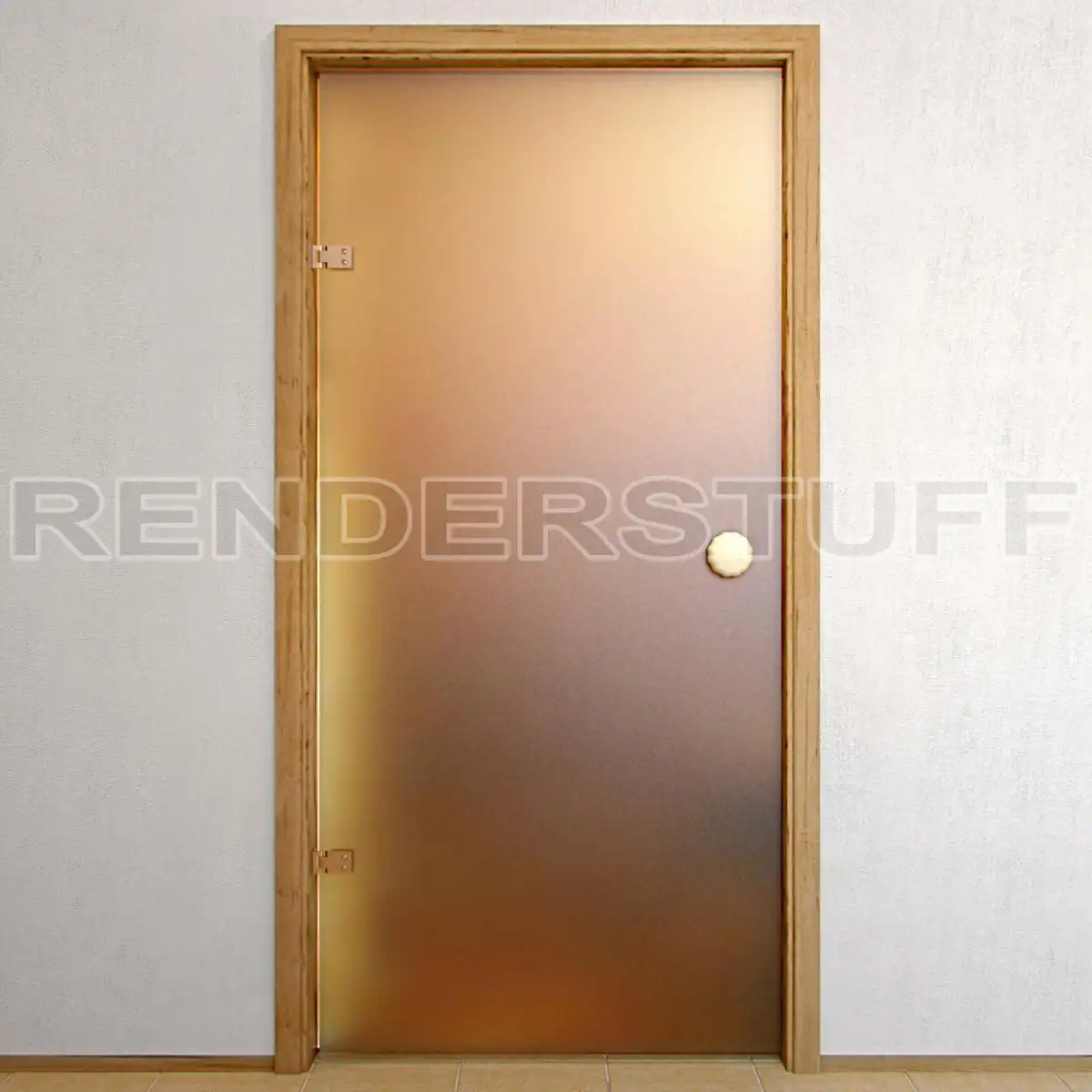 Door Glass Frosted Free 3D Model