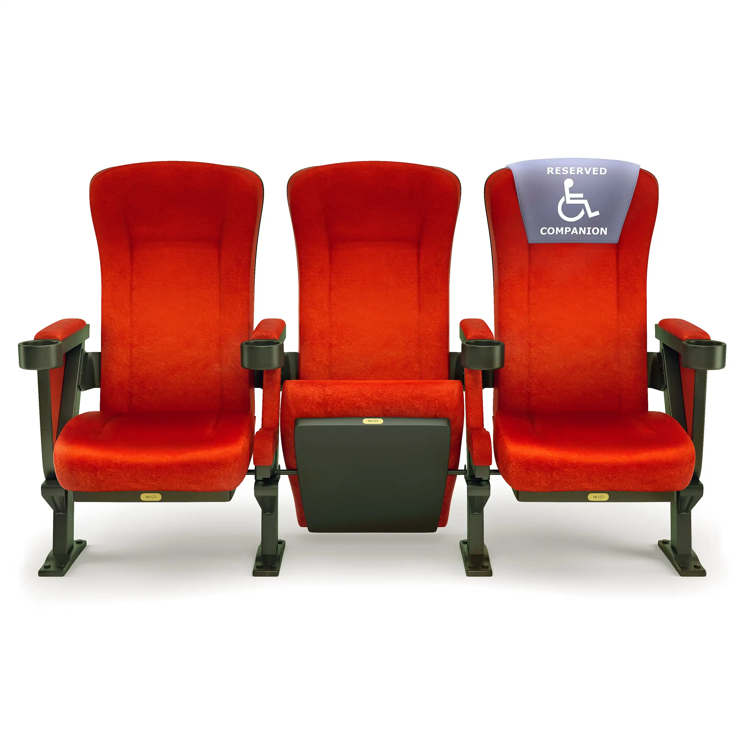 Red Cinema Chair 3D Model