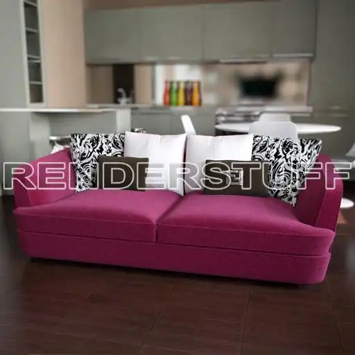 Velvet Sofa 3D Model